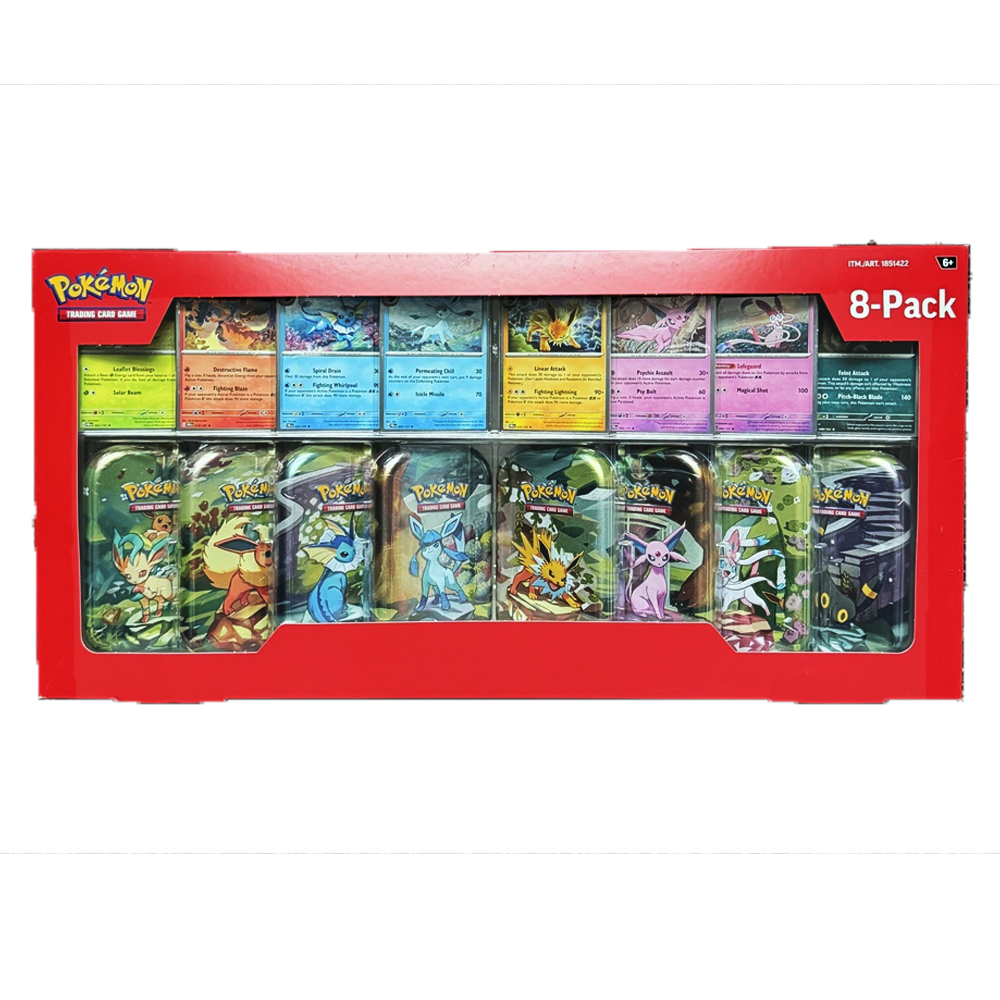 2025 Pokémon Prismatic Evolutions Mini Tins 8-Pack